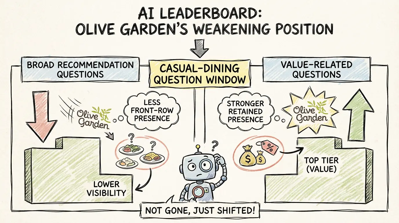 What the Leaderboard Showed When Olive Garden's AI Position Started to Weaken