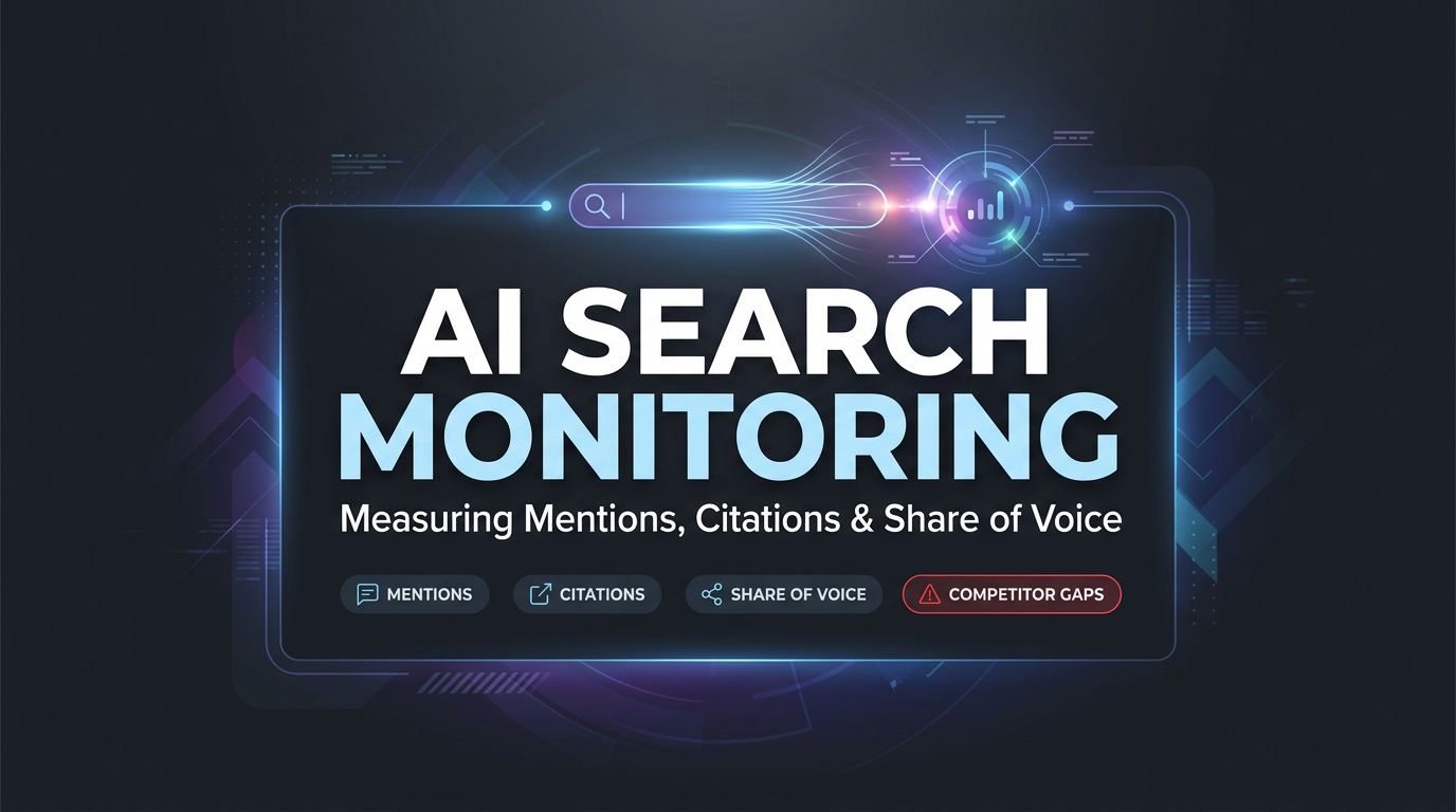How to Measure AI Search Monitoring: Mentions, Citations, Share of Voice, and Competitor Gaps